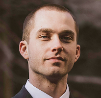 Porträtt av kryptomarknadsexperten Thomas Whitfield, tradinganalytiker